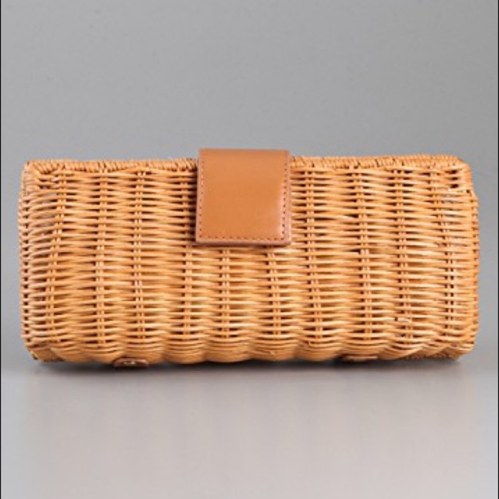 NWOT Bop Basics by Shopbop Rattan Clutch